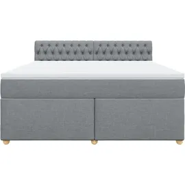 vidaXL Boxspringbett 180 x 200 cm Hellgrau