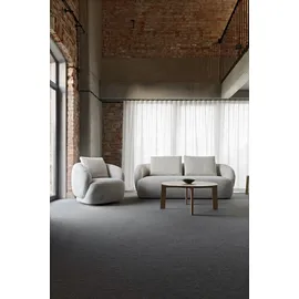 flexlux 2,5-Sitzer FLEXLUX "Torino, rund, Couch, Loveseat", grau (anthrazit), B:186cm H:85cm T:102cm, 100% Polyester, Sofas, Modernes, organisches Sofa-Design, Kaltschaum, Wellenunterfederung