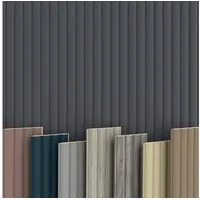 HEXIM Wandpaneel Wave De Luxe schwarz 8 St. 275