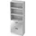 bümö Aktenschrank 80 x 42 x 200,4 cm Silber/Weiß