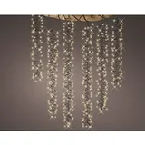 Lumineo Lichterkette Kaskadenbeleuchtung warmweiß 480 LED 6 Stränge 8 Funktionen