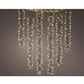 Lumineo Lichterkette Kaskadenbeleuchtung warmweiß 480 LED 6 Stränge 8 Funktionen