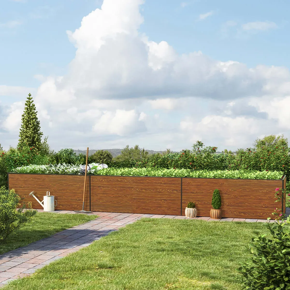 GFP Kingsize 579 x 99 x 77 cm Hochbeet, Holzoptik - (GFPV00470)