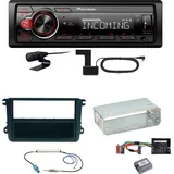 Pioneer MVH-330DAB Bluetooth DAB Einbauset für Seat Leon Altea XL Alhambra