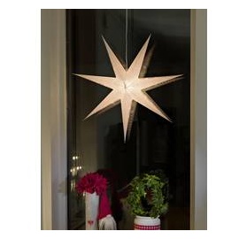Konstsmide 2990-250 Weihnachtsstern Glühlampe, LED Weiß mit ausgestanzten Motiven, mit Schalter