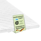 Bodyprotect Matratzentopper 180x200cm, Komfortschaum Matratzen/Mattress Topper, Matratzenauflage 180x200 cm, 6cm hoch, Made in EU, Waschbar, Oeko-Tex