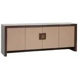 Xlmoebel Sideboard XLMOEBEL Sideboard aus Holz in Braun-Beige mit Stauraum, Made in Europa braun