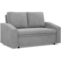 Mebligo - Sofa 2 Sitzer mit Schlaffunktion 148 x 90 x 87 cm NEO-Kollektion, Sofa Klein Schlafsofa mit Bettkasten, Sofa Wohnzimmer, Sofa 2 Sitzer, Kleines Sofa grau