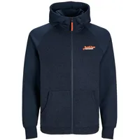 JACK & JONES Sweatjacke in Dunkelblau - XL