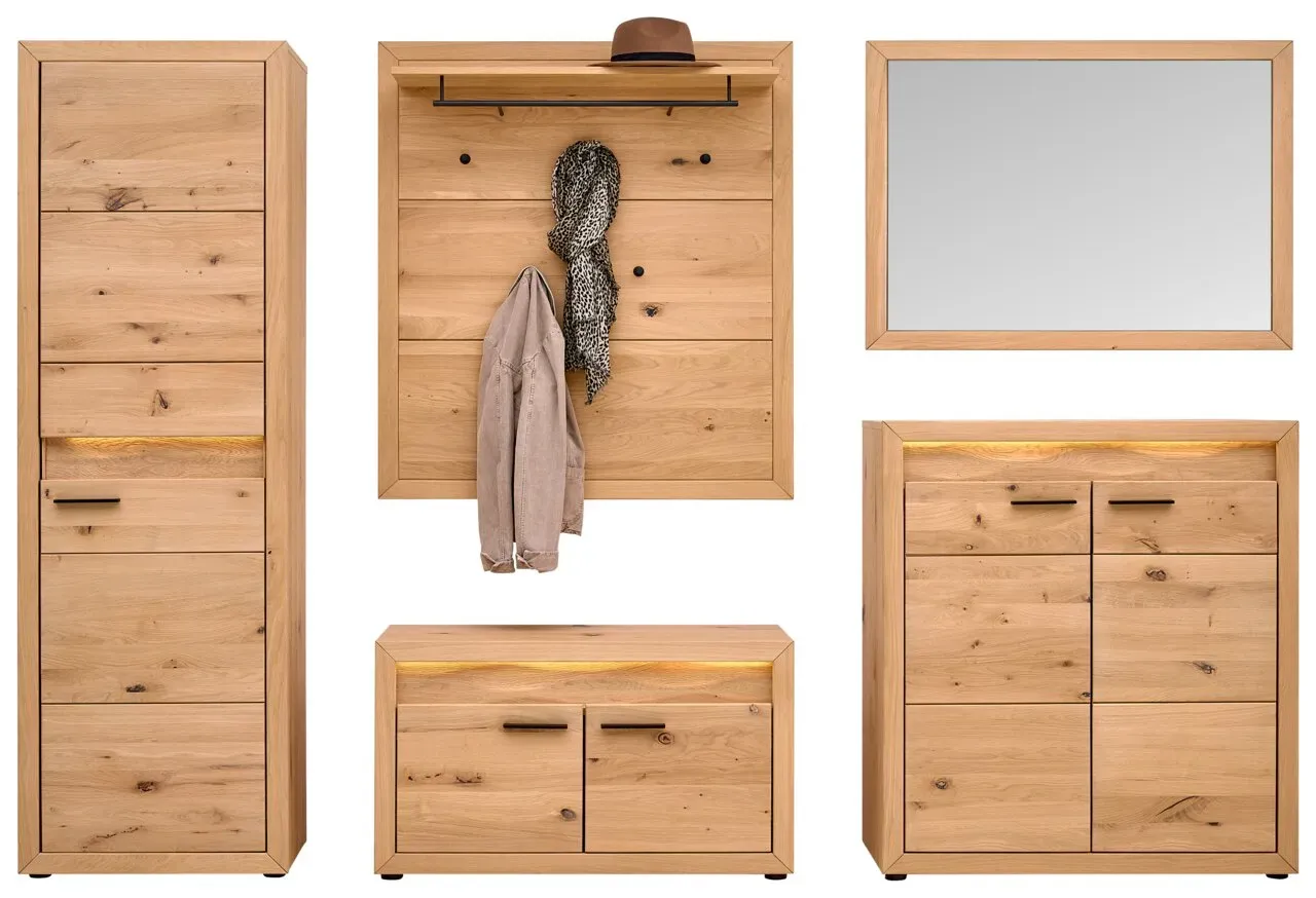 Linea Natura Garderoben-Set 5-tlg. CLEVELAND - B/H/T ca. 283,00x199,00x40,00