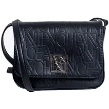 Giorgio Armani Armani Exchange Damen Women's Adjustable Shoulder Strap, Embossed Logo All Over Crossbody Medium, Schwarz