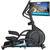 Skandika Crosstrainer Carbon P30-S | Ellipsentrainer für zuhause, mit Steigung, bis 150 kg, 32 Widerstandsstufen, Bluetooth, App kompatibel | Fitnessgerät, Trainingsgerät für Ausdauertraining
