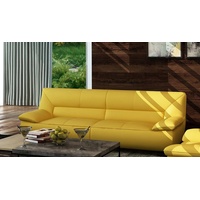 JVmoebel Sofa Couch Polster 3 Sitzer Leder Sofas Couchen Sitz Design Club 3er gelb