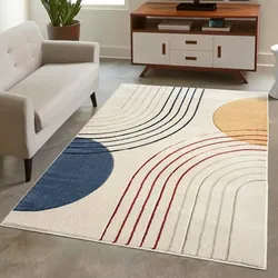 Carpet City Teppich »BONITO 7170«, rechteckig, 11 mm Höhe, Läufer, Flachflor, Hochtief-Muster/ 3D-Effekt, Geo-Muster, Wohnzimmer Carpet City bunt B: 80 cm   1 St.