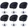 MCW 6er-Set Esszimmerstuhl MCW-F19, Küchenstuhl Drehstuhl Loungesessel, drehbar höhenverstellbar ~ Stoff/Textil anthrazit