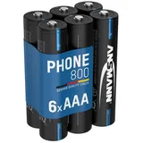 Ansmann Telefon Akku Micro AAA 800 mAh 6 St.