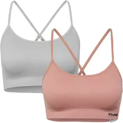 2er Pack hummel hmlJUNO Seamless Sport-BH Damen 3204 - ash rose/paloma M
