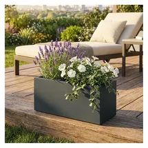 ethick Blumentopf Rechteckig 58 x 26 x 26 cm Anthrazit