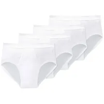 SCHIESSER Slip unifarben weiß M 4er Pack