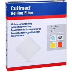 Cutimed Gelling Fiber Kom 10x10cm Hydrofaserverb.