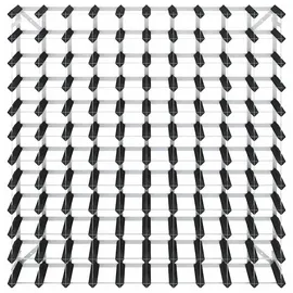 vidaXL Weinregal 120 Flaschen 22,5 x 100,5 x 22,5 cm Schwarz
