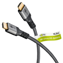 goobay 64997 HDMI-Kabel 10 m HDMI Typ A (Standard) Grau