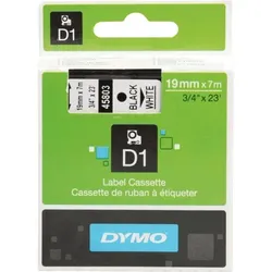 König Werbeanlagen DYMO-Schriftbandkassette, Schrift: schwarz, Grund: weiß, Breite 19mm, 7m