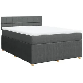 vidaXL Boxspringbett 160 x 200 cm Dunkelgrau