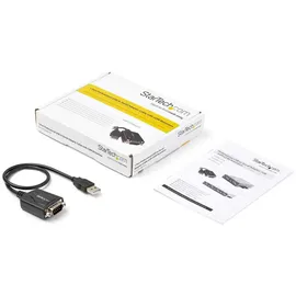 Startech StarTech.com USB 2.0 auf Seriell Adapter - USB zu RS232 / DB9 Schnittstellen Konverter (COM) - Stecker / Stecker 0,3m