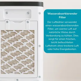 Lifetime Air Luftkühler 80 W, 4 L, Timer, weiß mobil