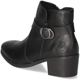 Rieker Damen Ankle Boots 73975, Frauen Stiefeletten,uebergangsschuhe,uebergangsstiefel,knöchelhoch,reißverschluss,Bootee,schwarz (00),39 EU | Gr.: 39
