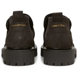 Marc O'Polo "aus Veloursleder", Damen, Gr. 38, grau (schwarz graphite), Obermaterial: 100% Leder (Rind), unifarben, Schuhe Loafer