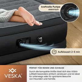 veska Luftbett - Selbstaufblasend - Single - grau/anthrazit
