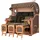 Mr. Deko Strandkorb Komplettset - bene living - Ammersee Grande XXL Teak - PE grau - Modell 506 - inkl. Liftersystem
