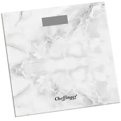 Personenwaage Waage Körperwaage Blau LCD Digital 180kg Marmor Weißes Design