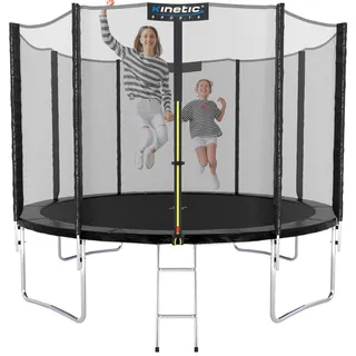 310 cm inkl. Sicherheitsnetz und Leiter Schwarz