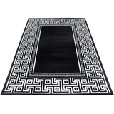 Ayyildiz Teppiche Teppich »PARMA 9340«, rechteckig, 12 mm Höhe, strapazierfähig / pflegeleicht, Kurzflorteppich Schwarz, Weiß, 120x170 cm