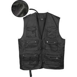 Mil-Tec Jagd/Angler, Weste - Schwarz - 3XL