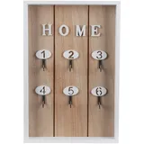 Hyuduo Wand-Schlüsselaufhänger Holz, Dekoratives Postregal mit 6 Haken für Eingangsbereich Flur Küche Schmutzfänger Postsortierer Holzdeko Wandregal Organizer