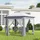 Outsunny Faltpavillon 4 x 4 m inkl. 6 Seitenteile Grau