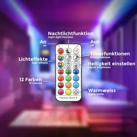 B.K.Licht Einbaustrahler 5er Set IP44 RGB mit Fernbedienung