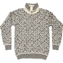 Devold of Norway Svalbard Wool Zip Neck Offwhite / Anthracite L