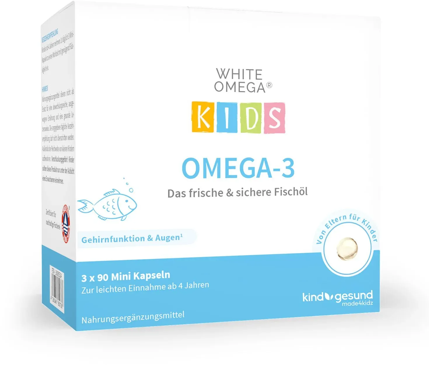 White Omega® Kids – Reine Omega-3-Fischöl-Kapseln