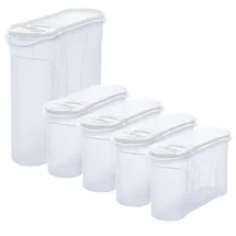 Novaliv Schüttdosen 1 x 4 Liter und 4 x 1 Liter 5-tlg. transparent