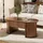 Okwish Höhenverstellbarer Couchtisch Braun Nussbaum 100 x 40,5 x 50 cm