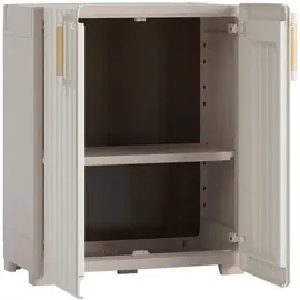 MID.YOU Keter Kunststoffschrank Groove 80 x 98 x 45 cm Beige