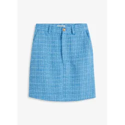 bonprix Bouclé-Minirock, blau, 44