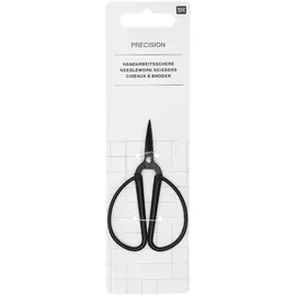 Rico Design Handarbeitsschere Schwarz, 8,9 cm / 3,5"