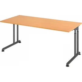 hjh OFFICE PRO Schreibtisch Z-Serie Buche / Graphit