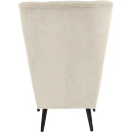 Home Affaire Ohrensessel Sallito Polyester 76 x 109 x 85 cm Beige mit Hocker